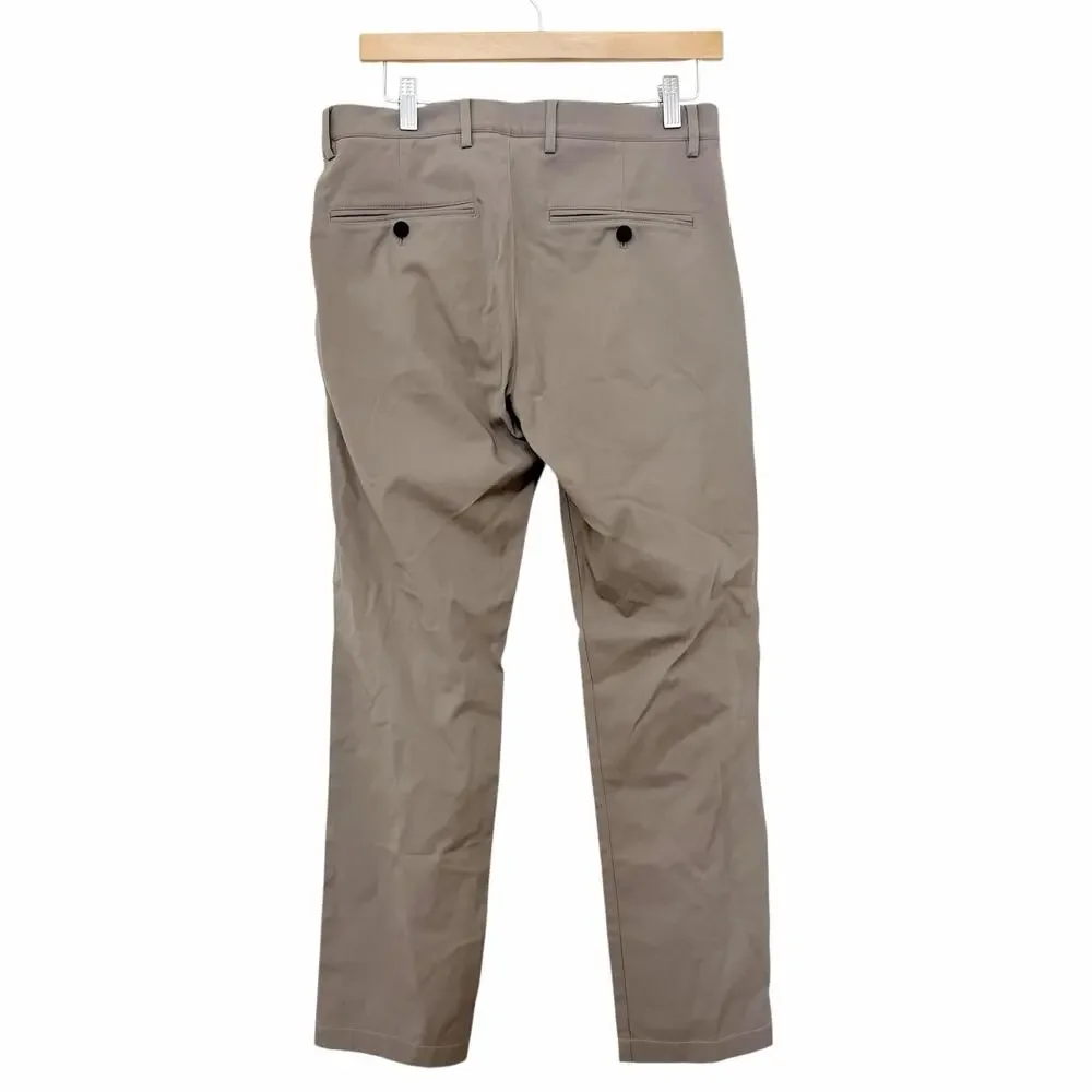 Theory Tan Zaine SW Neoteric Flat Front Pants Sz 30